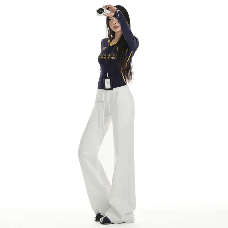 ZAZN Casual Pants Women's White-4