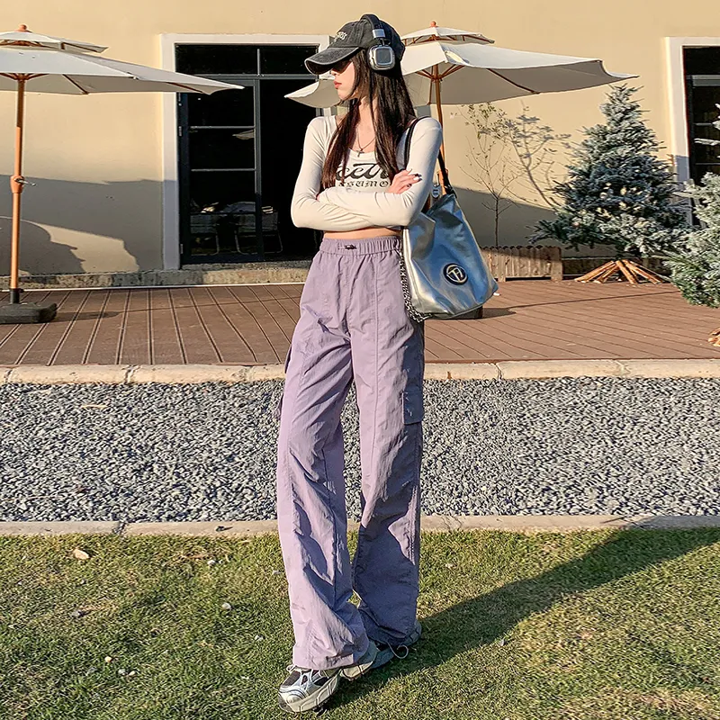 ZAZN Casual Pants Women's Purple-2