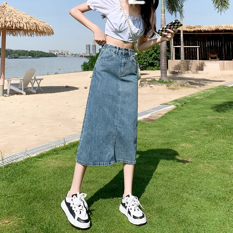 ZAZN Denim Long Skirts Women's-7