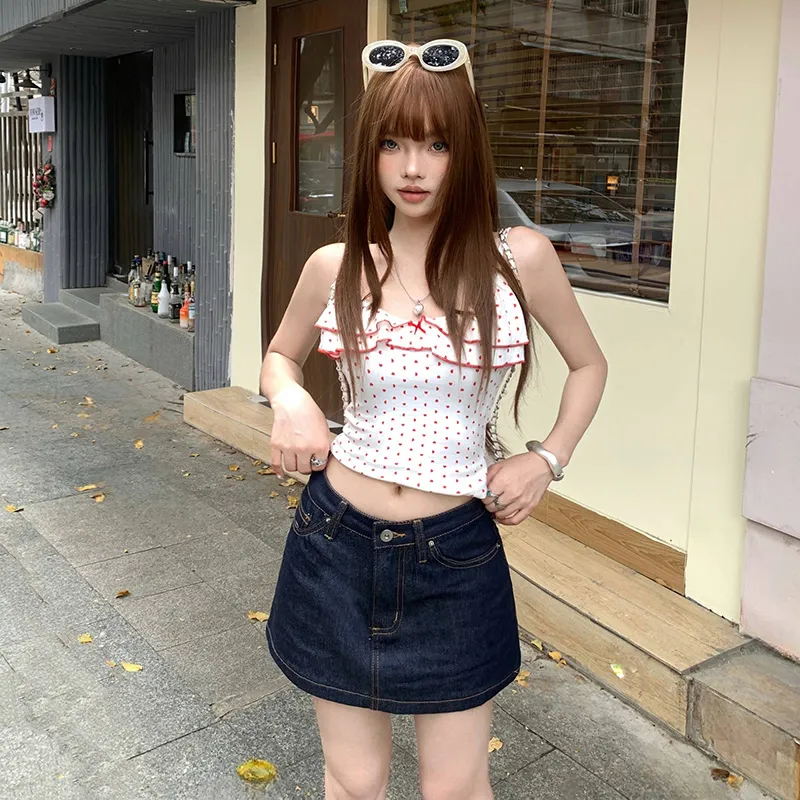 ZAZN Denim Short Skirts Women's-2
