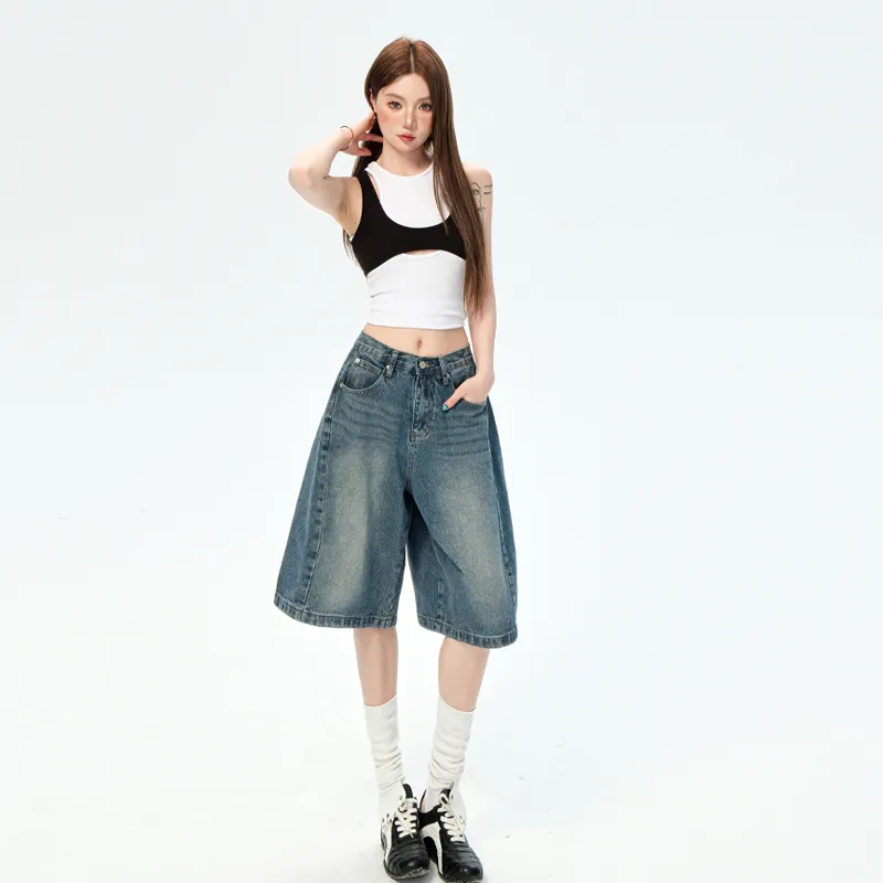 ZAZN Denim Shorts Women's Vintage Blue-1