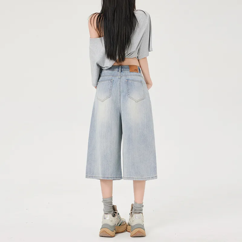 ZAZN Denim Shorts Women's Light Blue-6