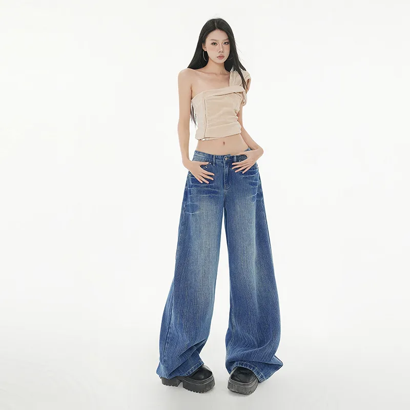 ZAZN Jeans Women's Bamboo Blue With Shopping Bag-3