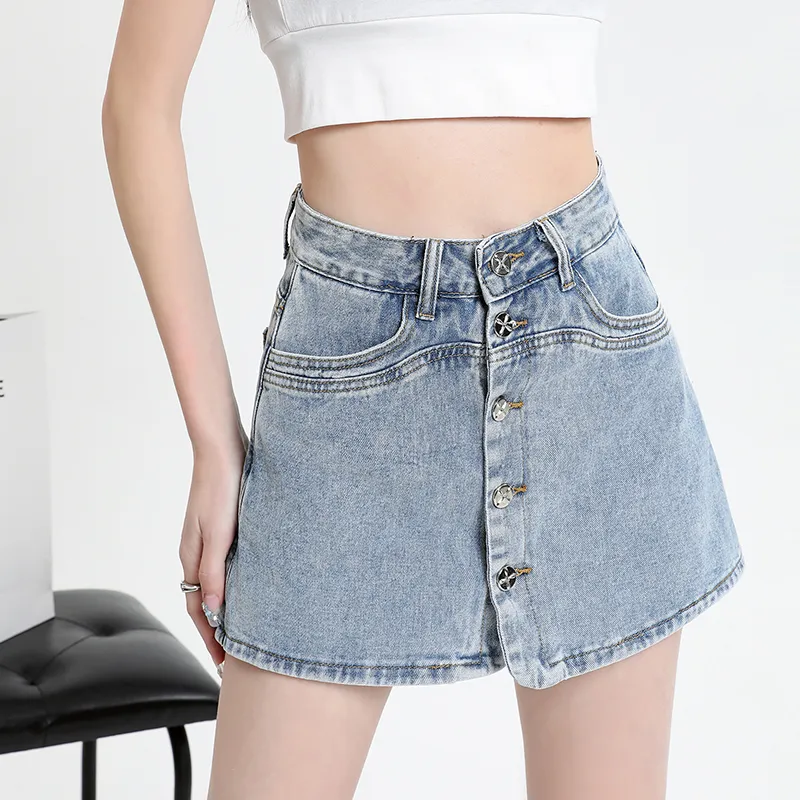 ZAZN Denim Short Skirts Women's-2