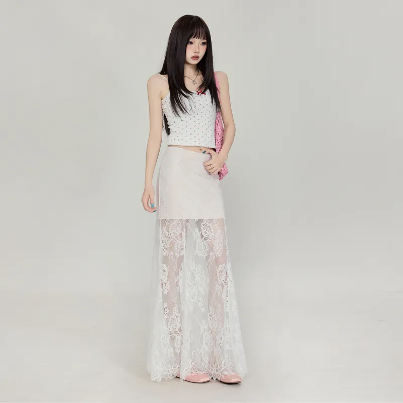 ZAZN Casual Long Skirt Women's White-2