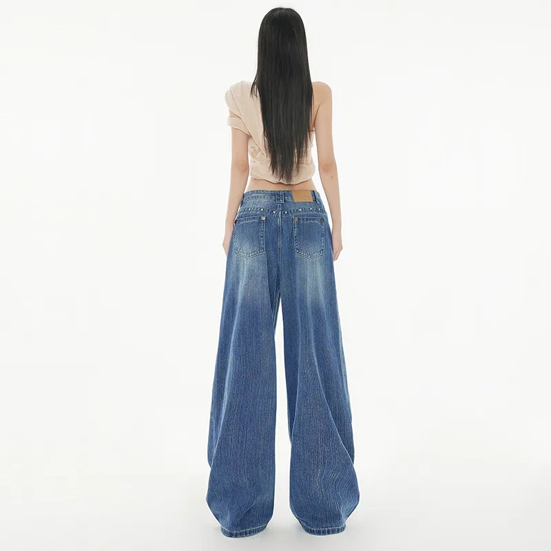 ZAZN Jeans Women's Bamboo Blue With Shopping Bag-6
