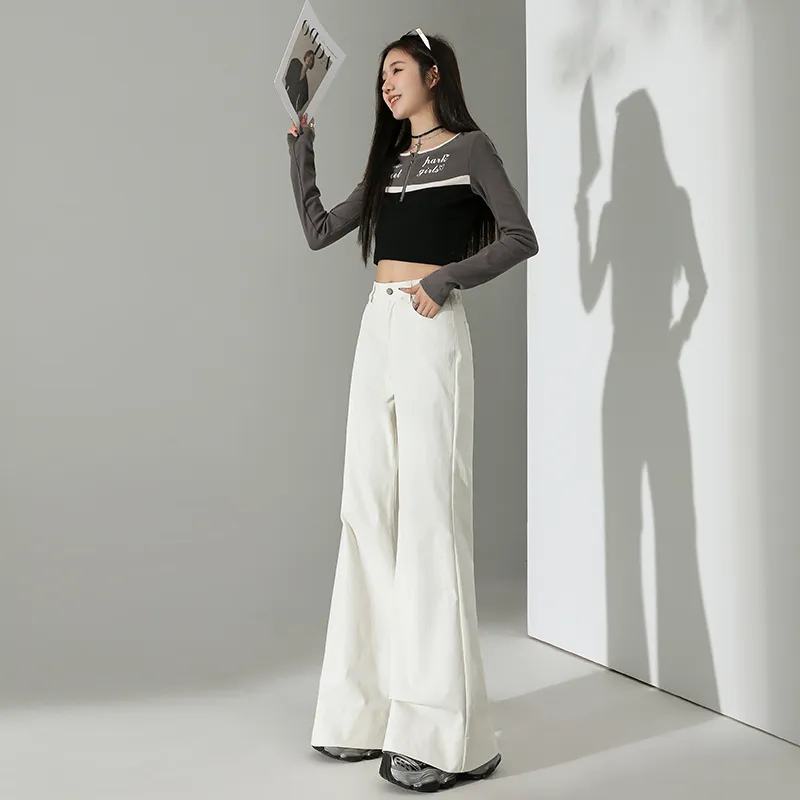 ZAZN Casual Pants Women's Beige-4