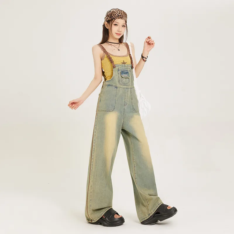 ZAZN Overalls Women's Yellow Mud-6