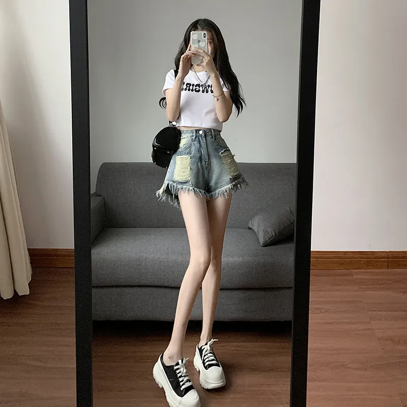ZAZN Denim Shorts Women's Blue-6