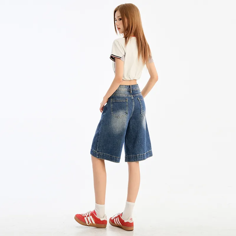 ZAZN Denim Shorts Women's Blue-4