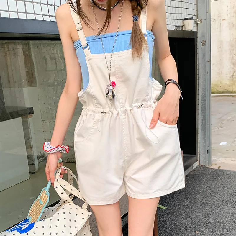 ZAZN Overalls Women's White-2