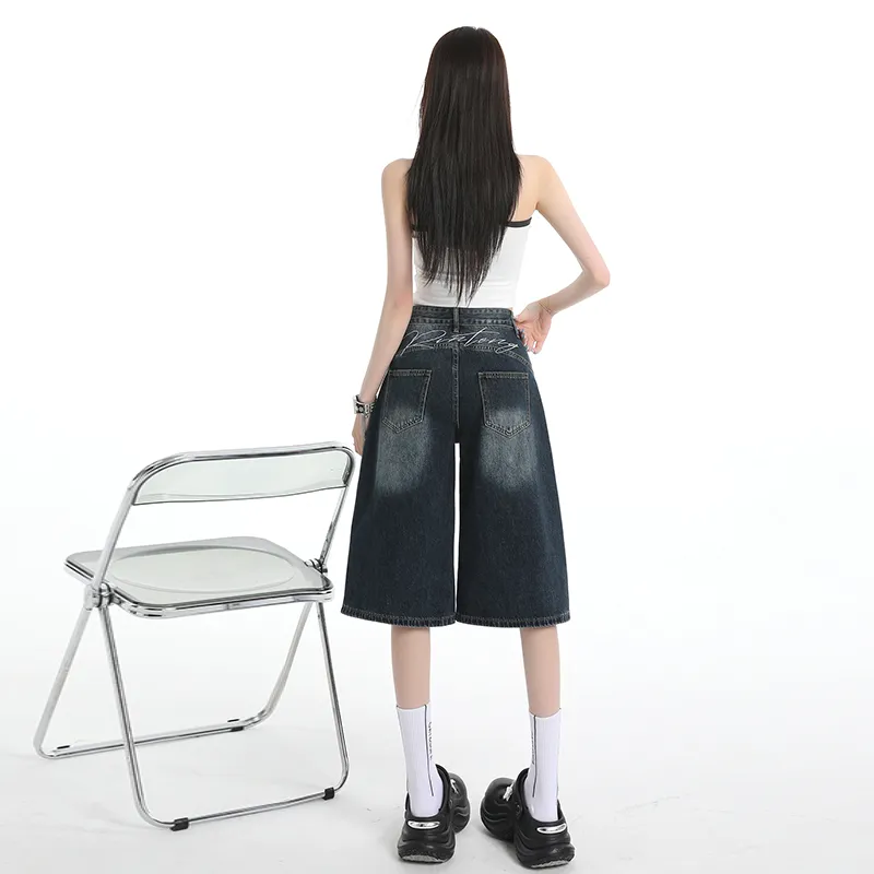 ZAZN Denim Shorts Women's Blue Gray-5