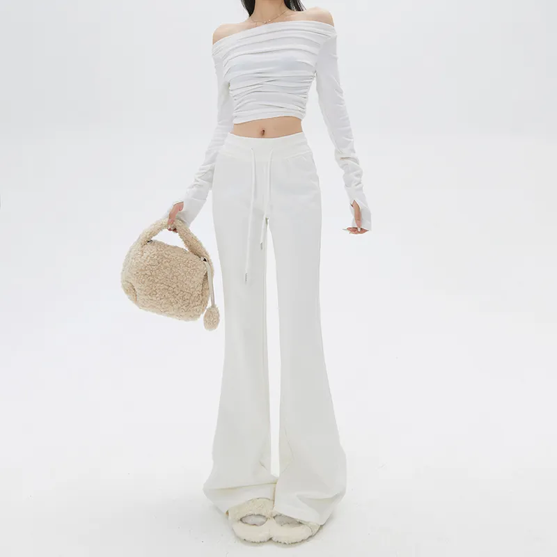 ZAZN Casual Pants Women's White-9