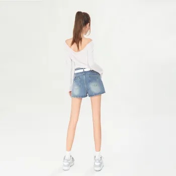 ZAZN Denim Shorts Women's Nostalgic Blue