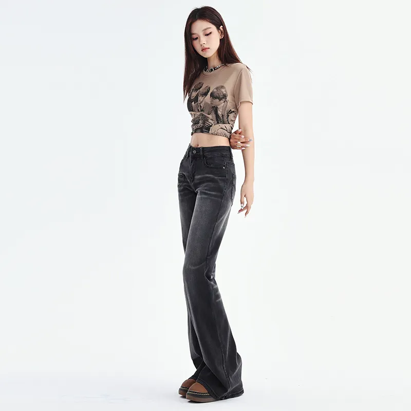 ZAZN Jeans Women's Black Gray Color-11