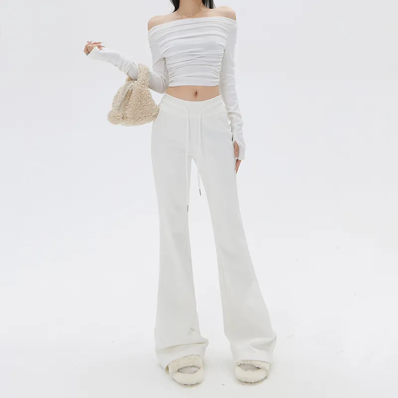 ZAZN Casual Pants Women's White-8