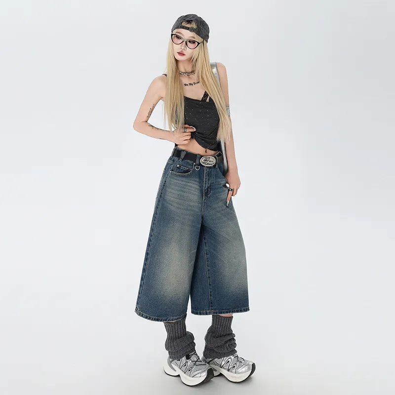 ZAZN Denim Shorts Women's Vintage Blue-3