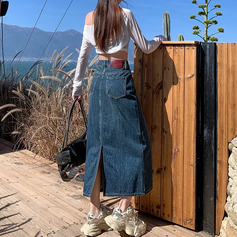 ZAZN Denim Long Skirts Women's-9