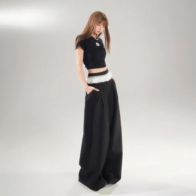 ZAZN Casual Pants Women's Black-4