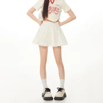 ZAZN Casual Short Skirts Women's Apricot
