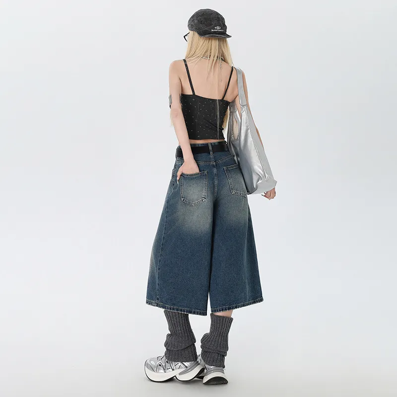 ZAZN Denim Shorts Women's Vintage Blue-6