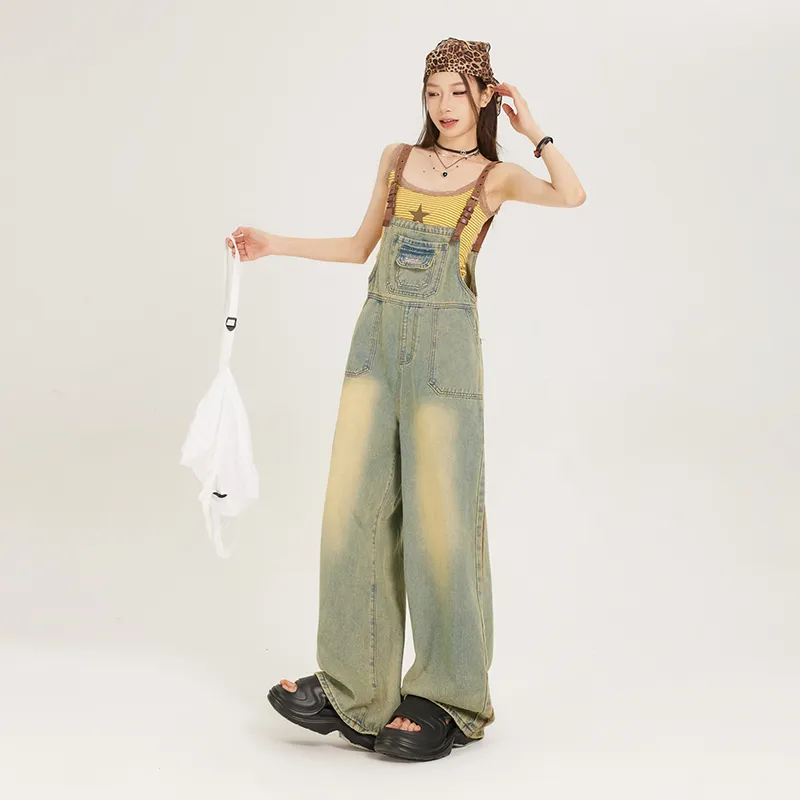 ZAZN Overalls Women's Yellow Mud-2