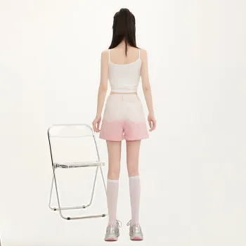ZAZN Denim Shorts Women's Gradient Pink