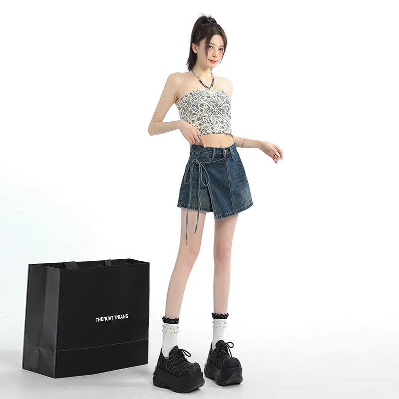 ZAZN Denim Short Skirts Women's-6