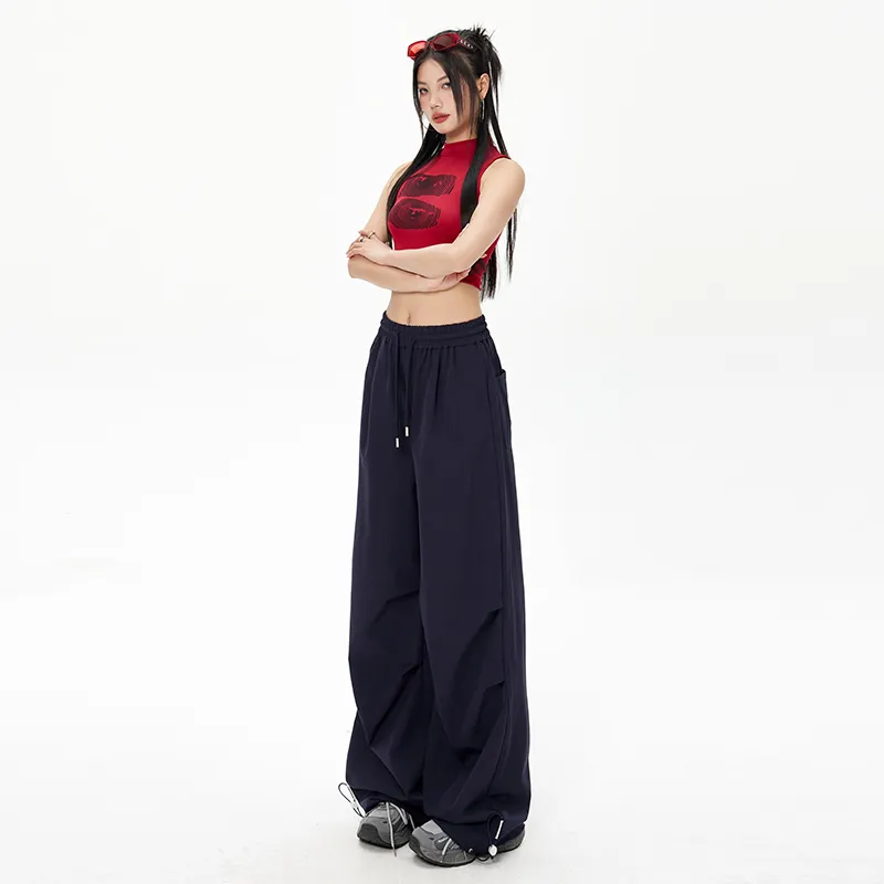ZAZN Casual Pants Women's Navy Blue-12