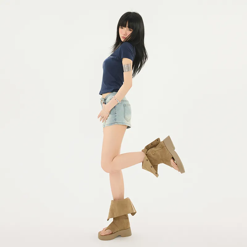 ZAZN Denim Shorts Women's-5