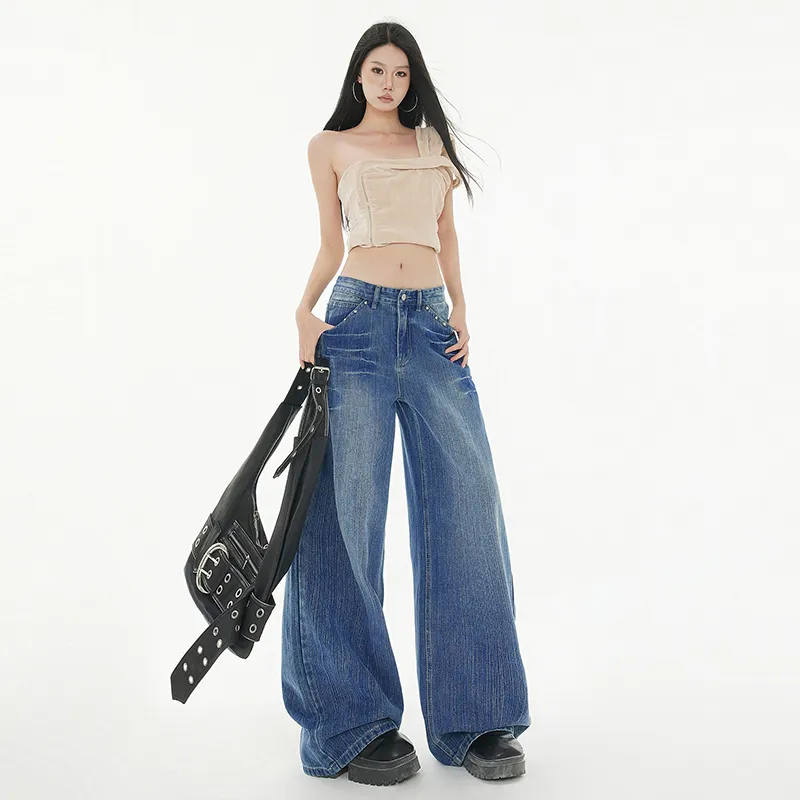 ZAZN Jeans Women's Bamboo Blue With Shopping Bag-5