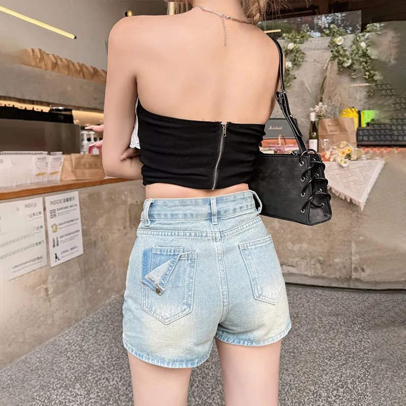 ZAZN Denim Short Skirts Women's Light Blue-0