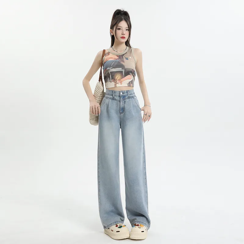 ZAZN Jeans Women's Washed Color-5