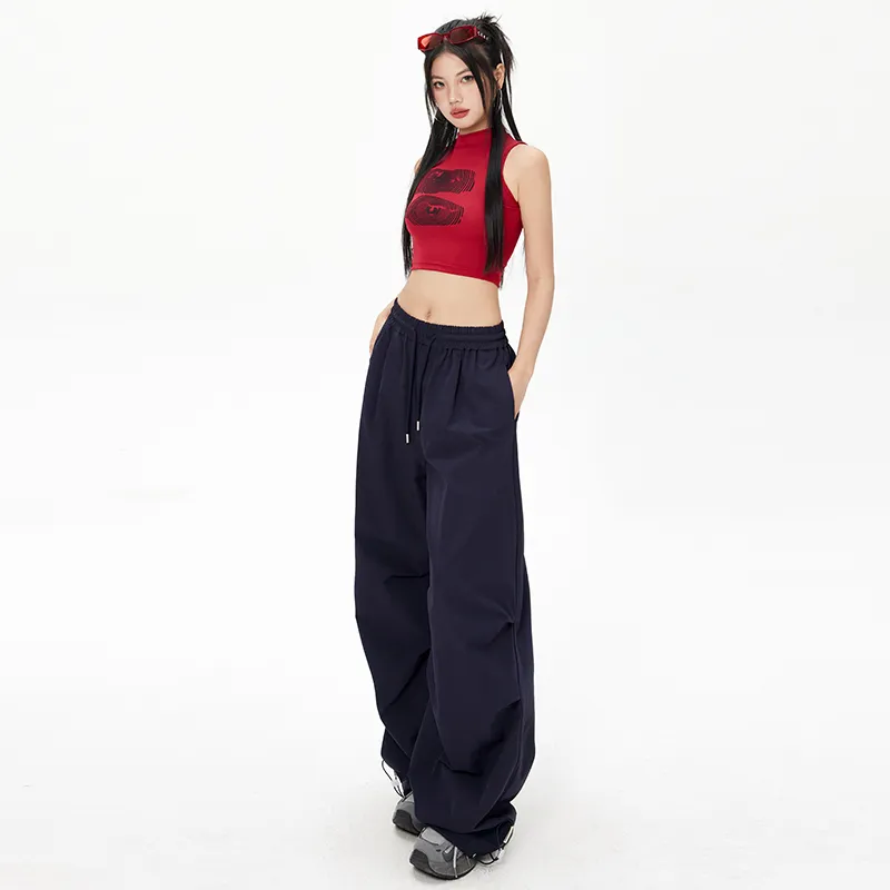 ZAZN Casual Pants Women's Navy Blue-11