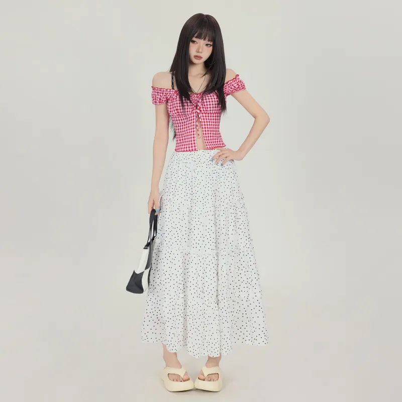 ZAZN Casual Long Skirt Women's Black-11