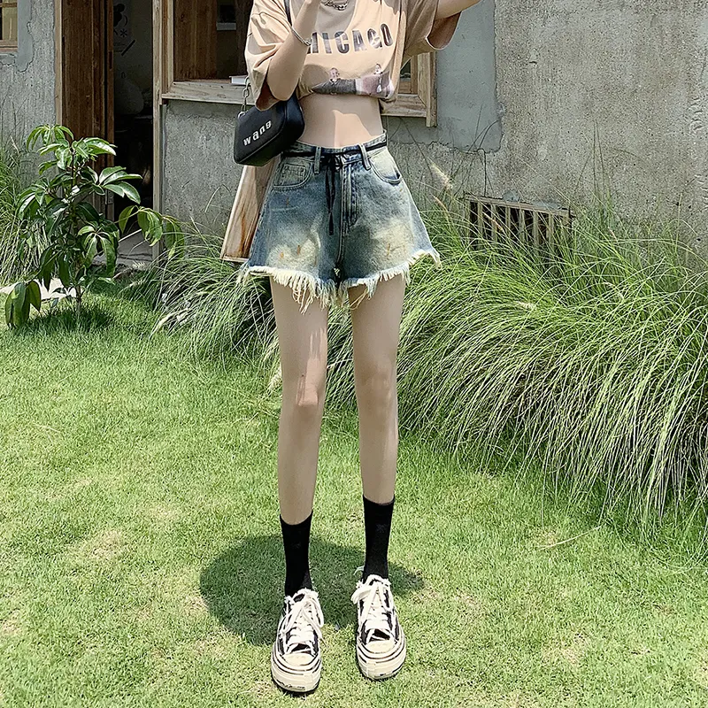 ZAZN Denim Shorts Women's Vintage Blue-4