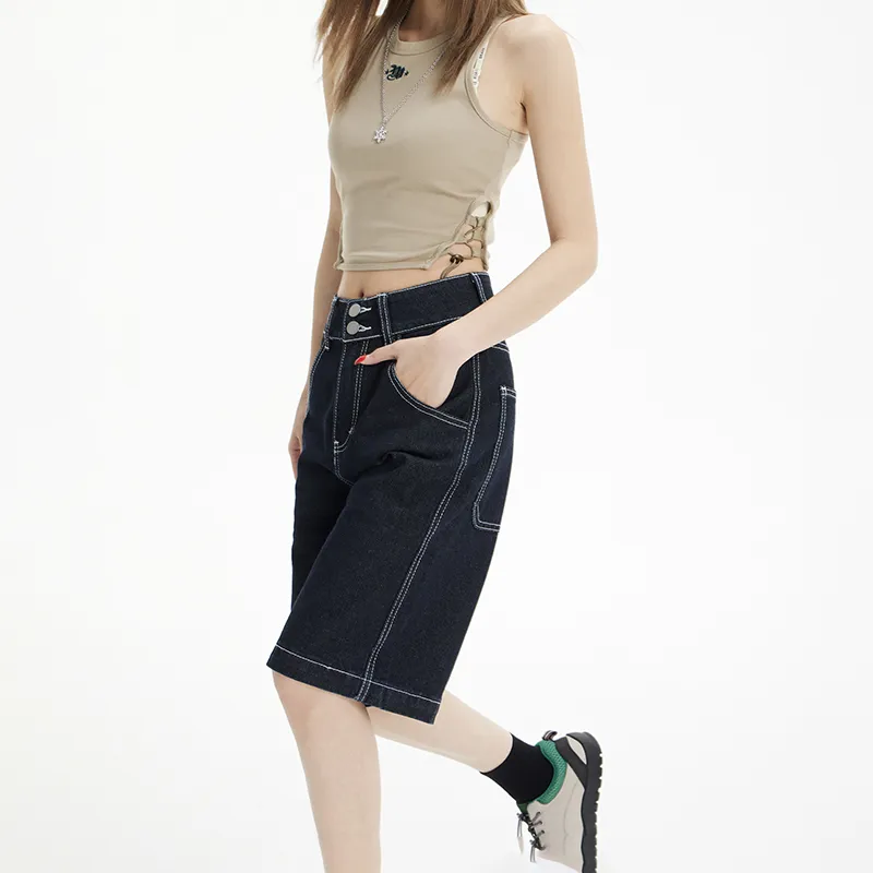 ZAZN Denim Shorts Women's Black-5