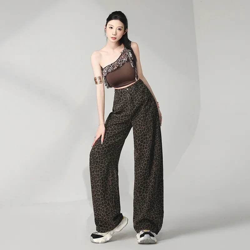 ZAZN Jeans Women's Leopard Print-7