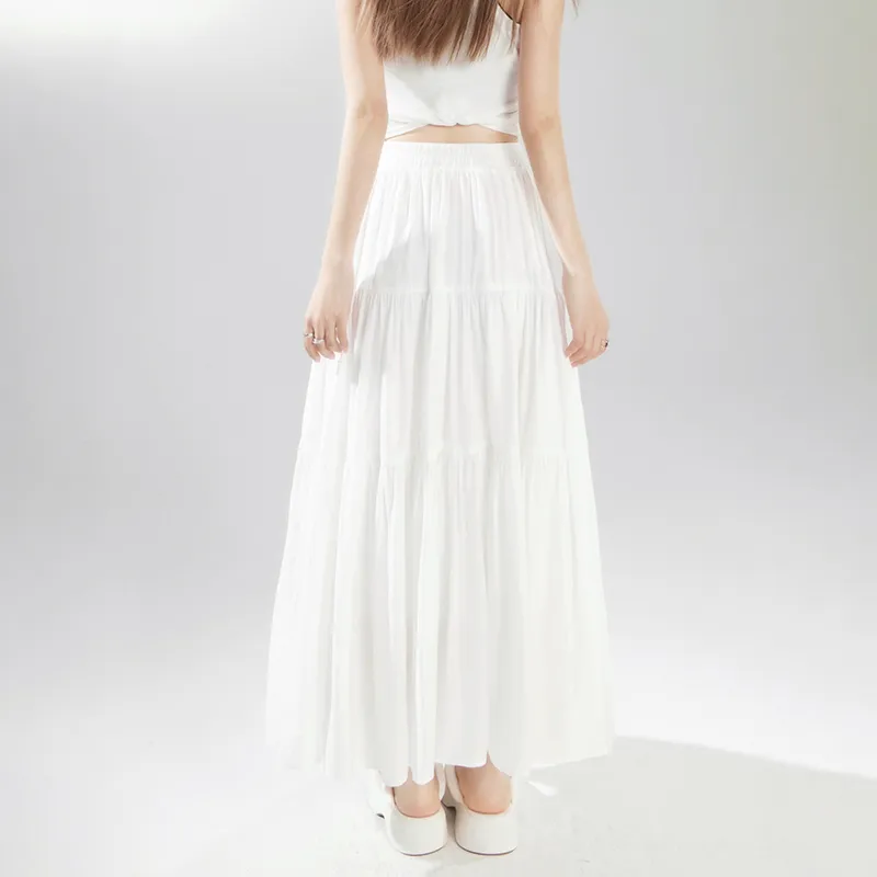 ZAZN Casual Long Skirts Women's Pink-13