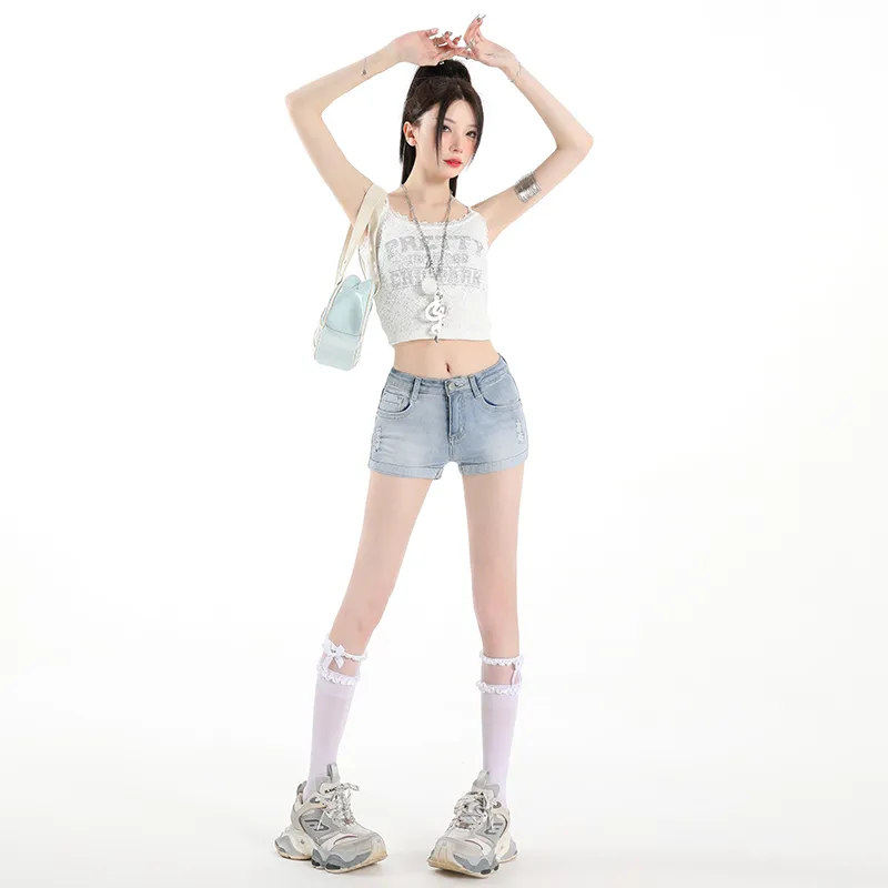 ZAZN Denim Shorts Women's Dark Blue-6