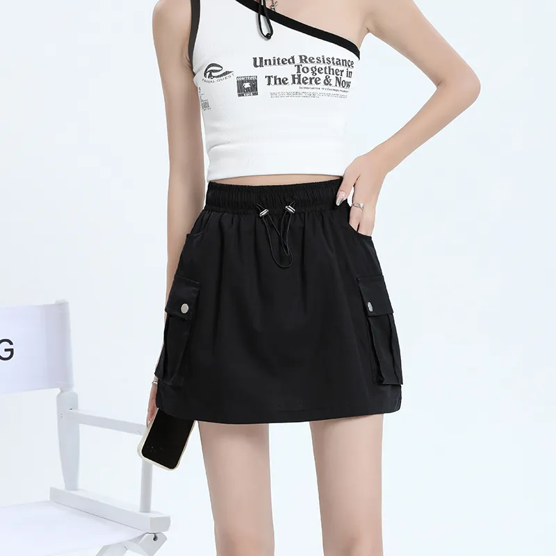 ZAZN Casual Short Skirts Women's White-10