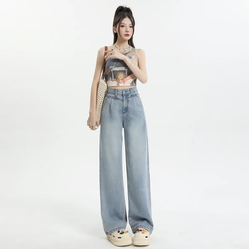 ZAZN Jeans Women's Washed Color-2