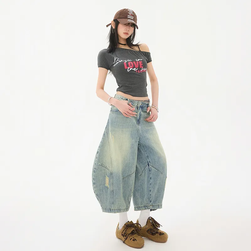 ZAZN Denim Shorts Women's Vintage Blue-4