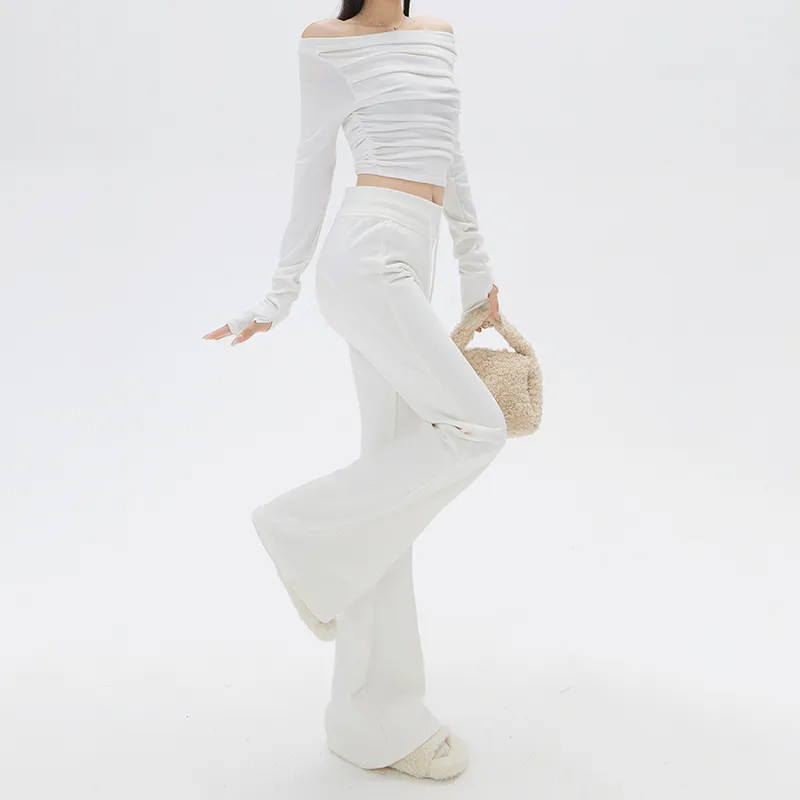ZAZN Casual Pants Women's White-5