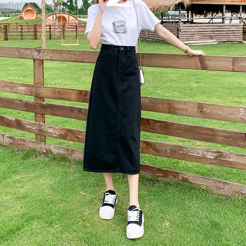 ZAZN Denim Long Skirts Women's-21