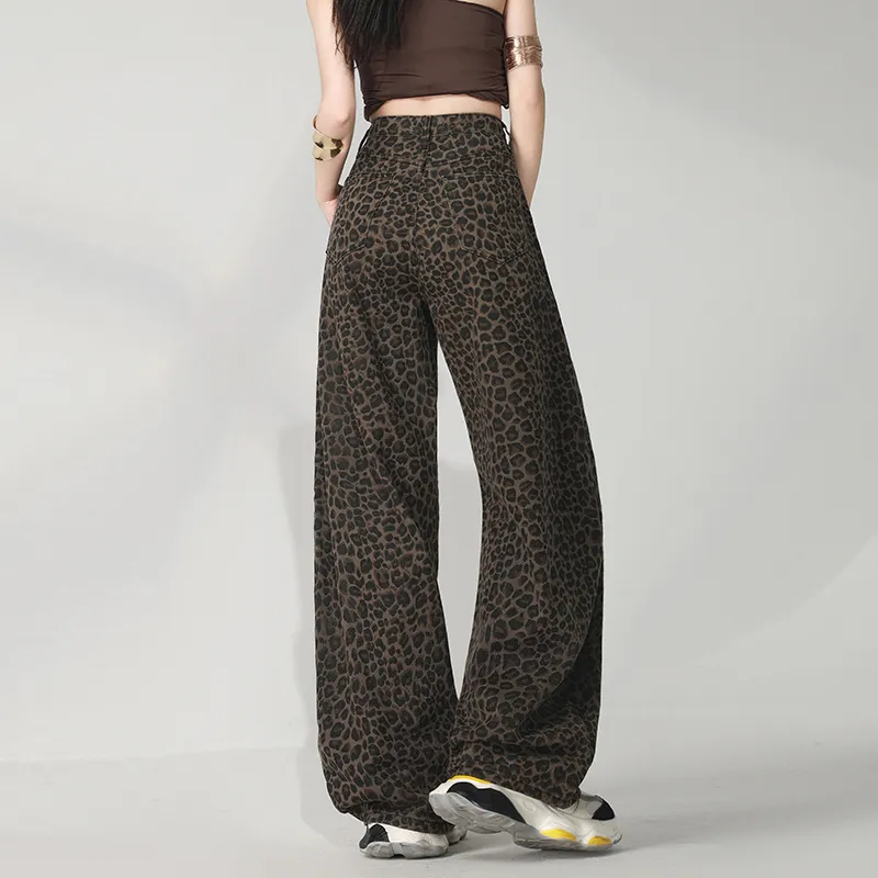 ZAZN Jeans Women's Leopard Print-4
