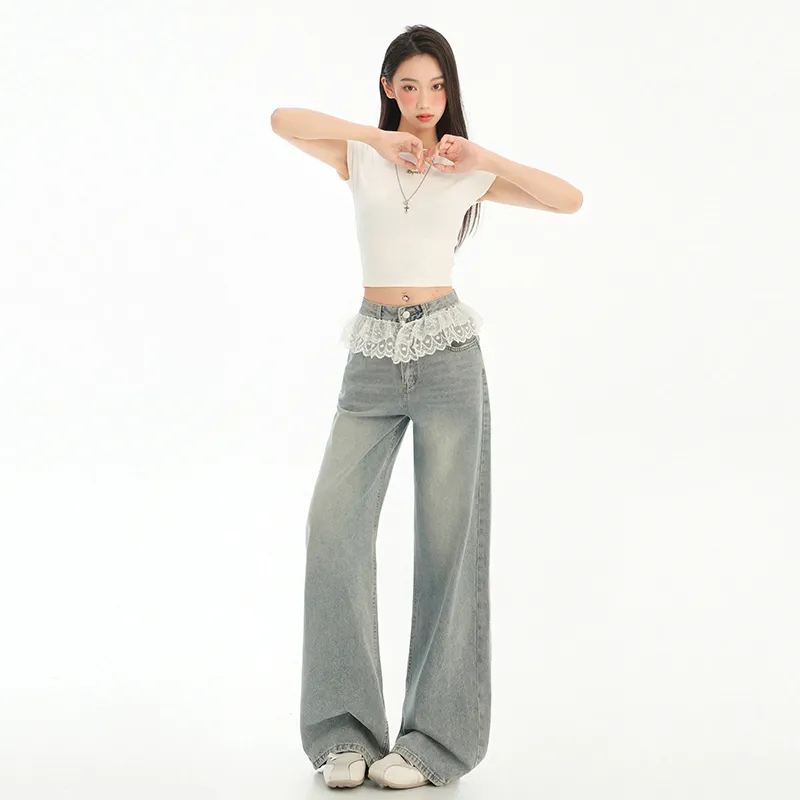 ZAZN Jeans Women's Washed Color-9