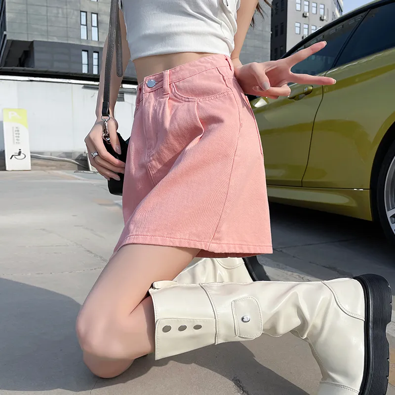 ZAZN Denim Short Skirts Women's-6