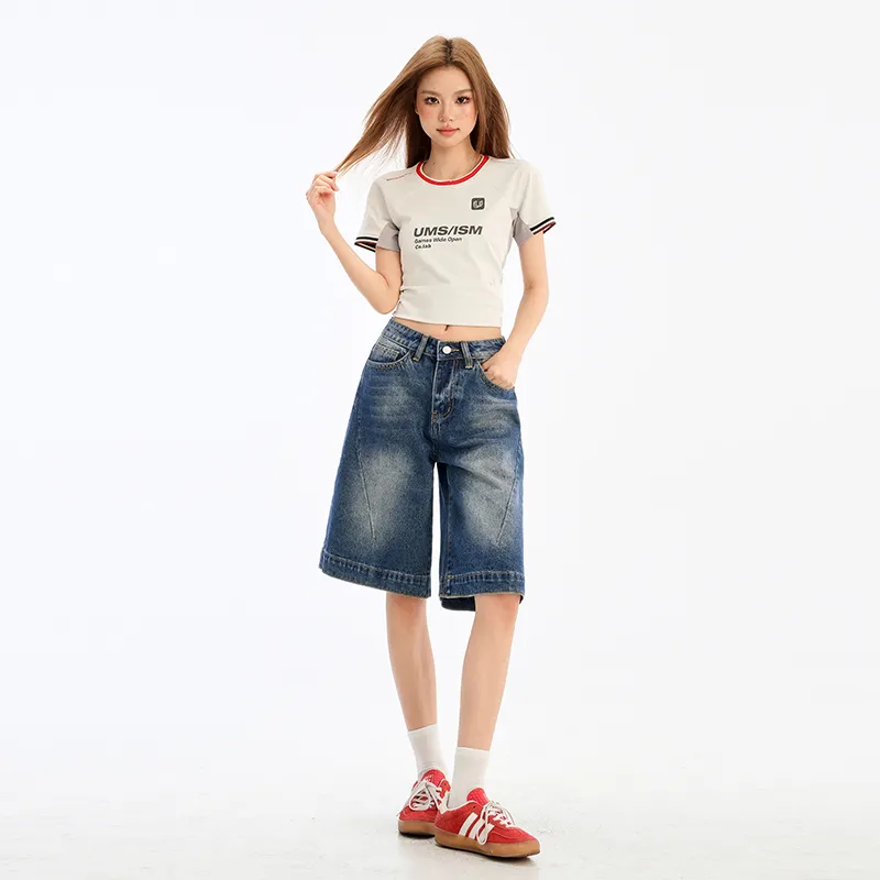 ZAZN Denim Shorts Women's Blue-1