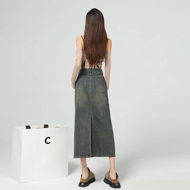 ZAZN Denim Long Skirts Women's-9